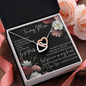 Special gifts for Mom Necklace for Mothers Day Gift Love Double Heart Connected Chain Light Luxury Mother Daughter Necklace Gifts Mother Daughter Couple Love Heart Empty Connection Necklaces Linked Interlocking on Mother's Day