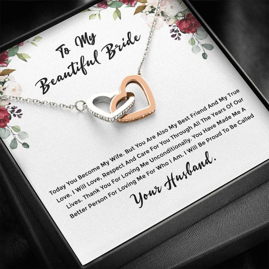 Infinity Hearts Groom to Bride Gift Wedding Day Gift for Bride from Groom to Bride (1)