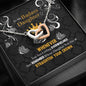 Necklace Gifts from Dad to My Badass Daughter Whenever Feeling Overwhelmed Straighten Ur Crown Interlocking Hearts Necklace Gifts Birthday, on Christmas Silver Luxury Necklace