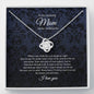 Gifts Necklace Love Knot, To Mom On My Wedding Day, Mother Of The Groom Gift From Son, Mother Of The Groom Necklace From Son On Wedding Day include Mahogany style Luxury box Wedding Day, Gift For Daug ASIN: B08XHRZFW3