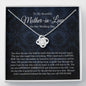Meaningfull Love Knot Necklace, To My Mother in Law On My Wedding Day, Mother In Law Gift From Bride, Future Mother In Law Necklace, Mother Of The include Standard Box Wedding Day, Gift For Daughter G