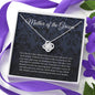 Meaningfull Love Knot, Mother Of The Groom Gift Necklace, Wedding Gift, Bridal Party, Rehearsal Dinner, Man Of My Dreams, Parent Of Groom, Gift From include Standard Box Wedding Day, Gift For Daughter