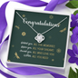 Christian Graduation Gifts for Girls, Personalized Sterling Silver Initial Necklace with Birthstone and Cross, Behind You All Your Memories Custom Nghề nghiệp