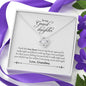 Light Life Anniversary Necklace Love Knot Necklace to Granddaughter - from Grandma - Beautiful Necklace for Granddaughter Gifts for Men, Women on Birthday, Christmas ASIN: B08K37JZSC