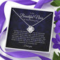Gifts Love Knot, Niece Wedding Day Gift, To Bride From Aunt Necklace, Aunt To Bride Gift, Bride Jewelry Gift From Aunt include Mahogany style Luxury box Wedding Day, Gift For Daughter Gifts Christmas,