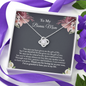 Bonus Mom Necklace, Love Knot Necklace, Jewelry To Mom, Women Bonus Mom Gift, Mother's Day Gift for Step Mom, Stepmother Necklace, Second Mom,Adoptive Mom, Foster Mom Gift, Birthday Stepmom ll1
