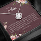 Gifts Mom Love Knot Gift Necklace Pendant Day Birthday Love Crystal Daughter Mothers Women Jewelry Silver include Mahogany style Luxury box Wedding Day, Gift For Daughter Gifts Christmas, on Birthday ASIN: B08XWS4DHW