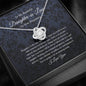 Gifts Necklace Love Knot, Daughter-in-Law Pregnancy Gift for Daughter in Law for Mom to Be Gift for Expecting Mom Gift Pregnant Include Mahogany Style Luxury Box Wedding Day, Gift for