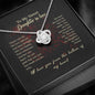 Gifts Personalized Daughter In Law Necklace for Her Birthday Valentines Gift Love Knot Hearts Necklace for Women with Message Card include Mahogany style Luxury box Wedding Day, Gift For Daughter Gift ASIN: B08XW3FZHF