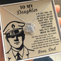 Police Dad To My Daughter Necklace Soldier From Dad for Daughter, Military Daughter necklace from Dad