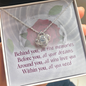 Sterling Silver Compass Necklace with Personalized Inspirational Wish, Graduation Gift Necklace with Compass Rose Charm Custom Nghề nghiệp