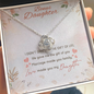 Bonus Daughter I Didn’t Give You The Gift Of Life Life Gave Me The Gift Of You Stepdaughter Love Knot Necklace
