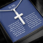 NECKLACE-SON-DUCVIN040121-07 I Closed My Eyes for But A Moment and Suddenly A Man Stood Where A Boy Used to Be, Gift for Son, Son Necklace, Son Gift from Mom Or Dad, Son's Birthday, Cross for Son, Birthday Gifts for Son