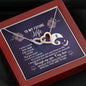 Meaningfull Jack And Sally To My Future Wife I Wish I Could Turn Back The Clock From Husband Interlocking Hearts Necklace Wedding Day, Gift For Daughter Gifts Christmas, on Birthday Silver Luxury neck