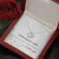 Unbiological Sister Naomi Had Ruth Mary Had Elizabeth And I Have You Love Knot Necklace – Unbiological Sister Gifts Mahogany Luxury Box