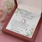 To My Beautiful Mom Now Mother Of The Bride Love Knot Necklace – Mom Wedding Gifts From Daughter