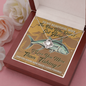 To My Beautiful Wife The One Who Didn't Get Away I Love You More Than Fishing Love Knot Necklace