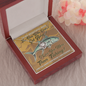 To My Beautiful Wife The One Who Didn't Get Away I Love You More Than Fishing Love Knot Necklace