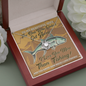 To My Beautiful Wife The One Who Didn't Get Away I Love You More Than Fishing Love Knot Necklace