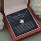 Meaningfull Love Knot Necklace, To My Soul Sister & Best Friend, Soul Sister Necklace, Best Friend Gift, Thank You Gift for Friend, Best Friend Birthday include Standard Box