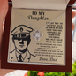 Police Dad To My Daughter Necklace Soldier From Dad for Daughter, Military Daughter necklace from Dad