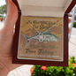 To My Beautiful Wife The One Who Didn't Get Away I Love You More Than Fishing Love Knot Necklace