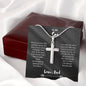 NECKLACE-SON-DUCVIN040121-02 When You Wear This Necklace, Father to Son Cross Necklace, Father Son Necklace, Birthday Gifts for Son from Dad, Gifts Necklace for Son from Dad Xmas