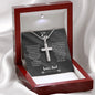 NECKLACE-SON-DUCVIN040121-02 When You Wear This Necklace, Father to Son Cross Necklace, Father Son Necklace, Birthday Gifts for Son from Dad, Gifts Necklace for Son from Dad Xmas