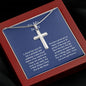 NECKLACE-SON-DUCVIN040121-07 I Closed My Eyes for But A Moment and Suddenly A Man Stood Where A Boy Used to Be, Gift for Son, Son Necklace, Son Gift from Mom Or Dad, Son's Birthday, Cross for Son, Birthday Gifts for Son
