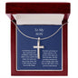 NECKLACE-SON-DUCVIN040121-07 I Closed My Eyes for But A Moment and Suddenly A Man Stood Where A Boy Used to Be, Gift for Son, Son Necklace, Son Gift from Mom Or Dad, Son's Birthday, Cross for Son, Birthday Gifts for Son