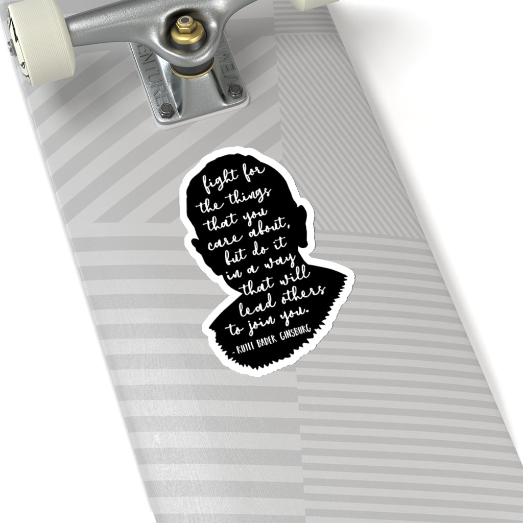 1 Pcs Sticker Decor Ruth Bader Ginsburg Quote Kiss-Cut Stickers, Notorious RBG Sticker Laptop Decal, Stickers for Hydroflask, Cell Phones, Ruth Bader Ginsburg size custom Sticker for Laptop Decal Wall ASIN: B08XTYCWLZ
