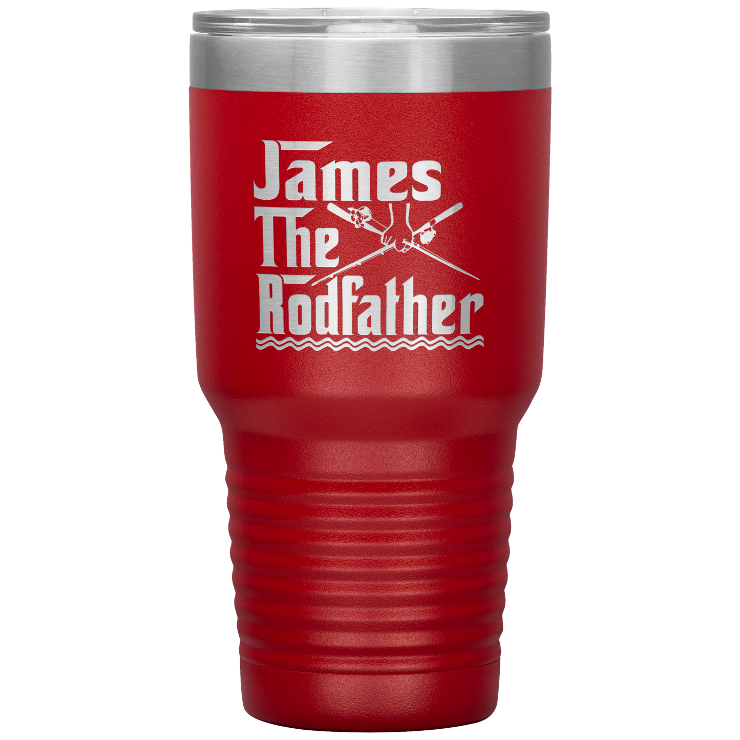 Sweet quote Personalized Fishing Tumbler For Dad The Rodfather Travel Mug Fathers Day Gift from Daughter or Son 30oz Stainless Steel Laser Etched Gifts Birthday, On Christmas Cool Color 1