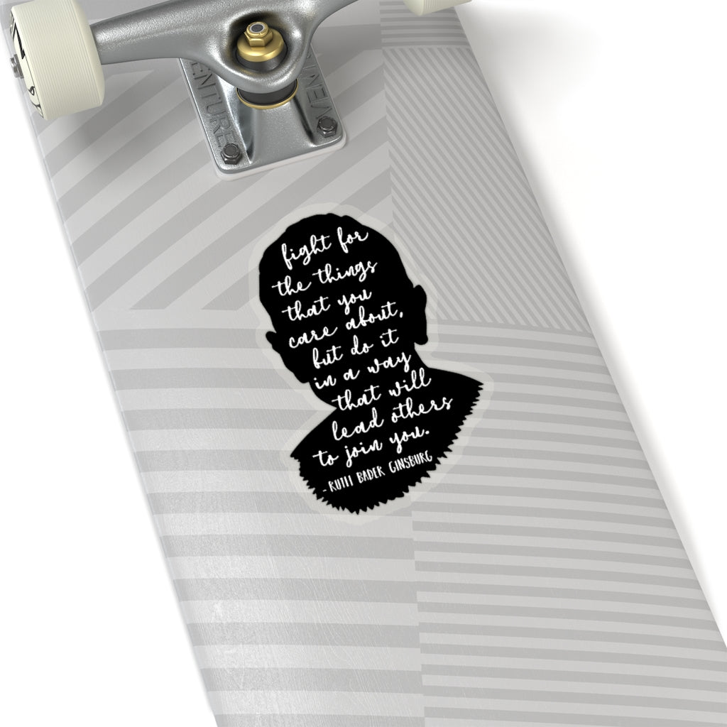 1 Pcs Sticker Decor Ruth Bader Ginsburg Quote Kiss-Cut Stickers, Notorious RBG Sticker Laptop Decal, Stickers for Hydroflask, Cell Phones, Ruth Bader Ginsburg size custom Sticker for Laptop Decal Wall ASIN: B08XTYCWLZ