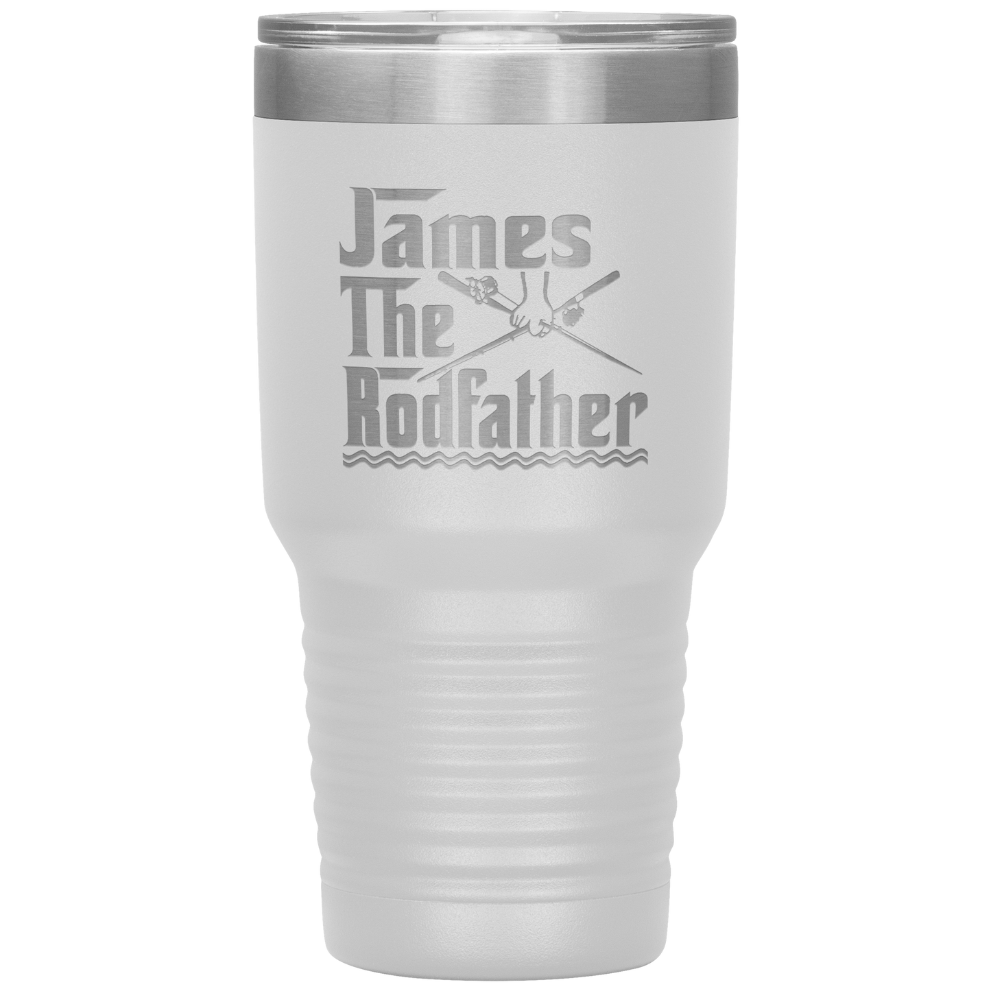 Sweet quote Personalized Fishing Tumbler For Dad The Rodfather Travel Mug Fathers Day Gift from Daughter or Son 30oz Stainless Steel Laser Etched Gifts Birthday, On Christmas Cool Color 1