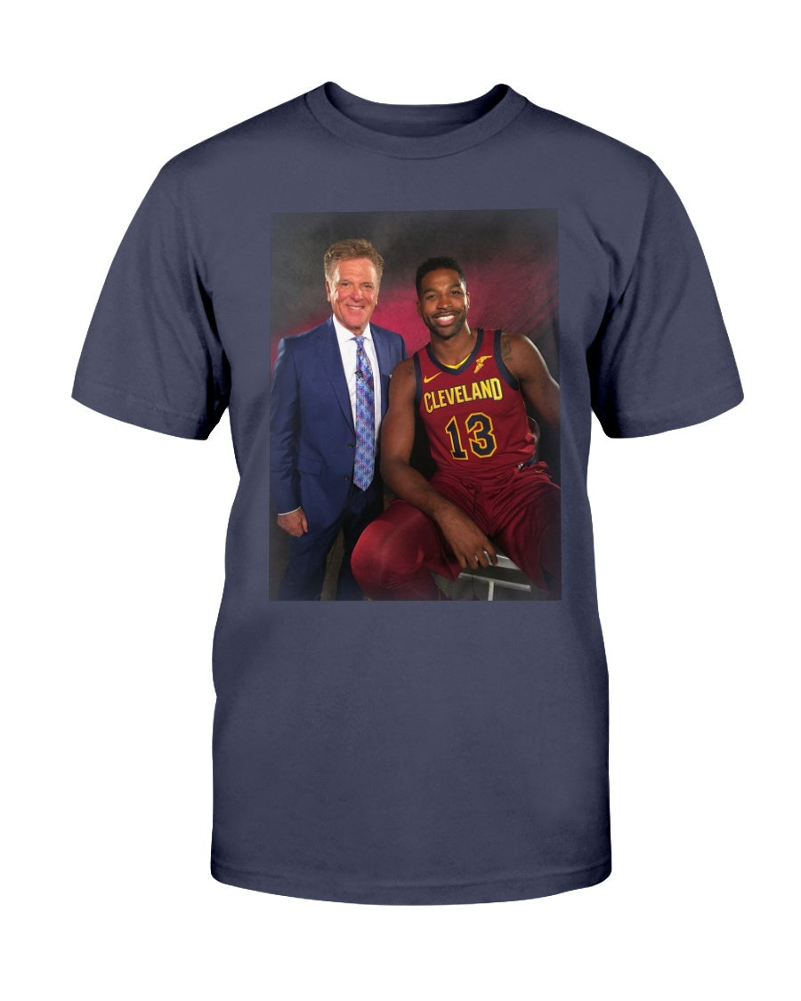Fred McLeod-Tristan Thompson 13 Cleveland T-Shirt Black-Navy for Men-Women