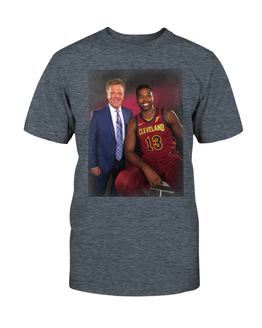 Fred McLeod-Tristan Thompson 13 Cleveland T-Shirt Black-Navy for Men-Women