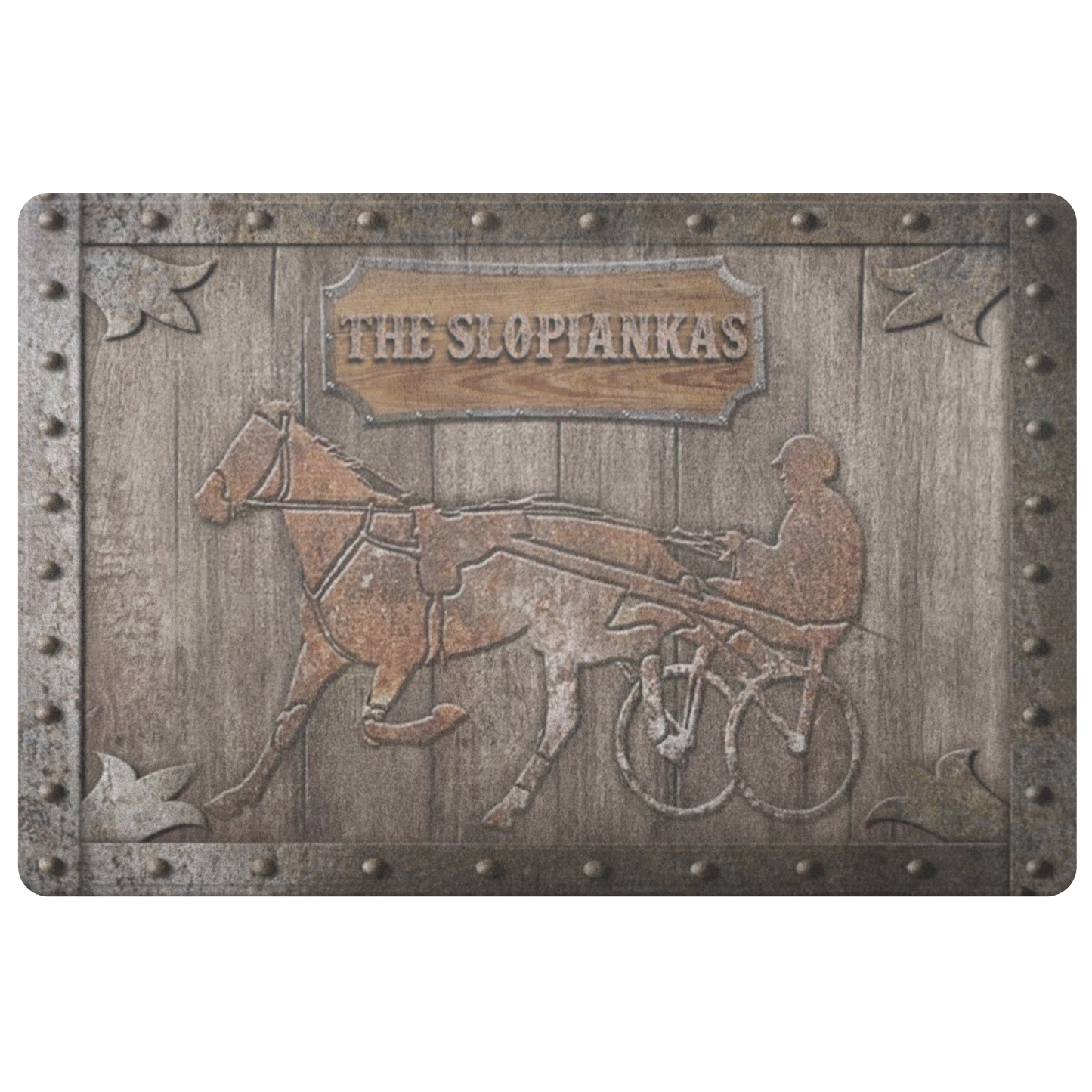 Welcome Doormat Harness racing Personalized Family Name Polyester Doormat Funny Gift Home Decor Doormat Premium Quality Housewarming Gift Gifts for Mom, Girlfriend, Dad, Wife Home On Christmas, Holida