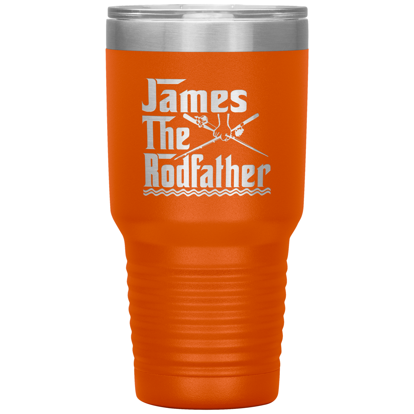 Sweet quote Personalized Fishing Tumbler For Dad The Rodfather Travel Mug Fathers Day Gift from Daughter or Son 30oz Stainless Steel Laser Etched Gifts Birthday, On Christmas Cool Color 1
