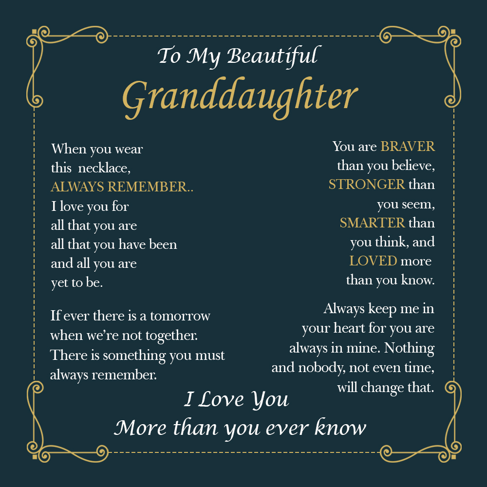 LOVEGiftsForGranddaughter_16 Gifts To Our Granddaughter Necklace, Granddaughter Birthday Gifts From Grandparents, Granddaughter Gifts From Grandma And Grandpa, Graduation Gif