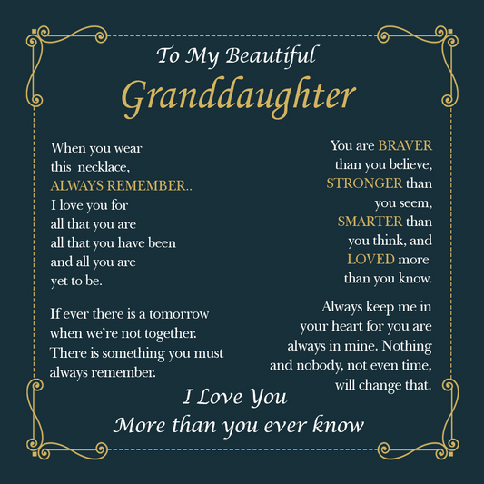LOVEGiftsForGranddaughter_16 Gifts To Our Granddaughter Necklace, Granddaughter Birthday Gifts From Grandparents, Granddaughter Gifts From Grandma And Grandpa, Graduation Gif