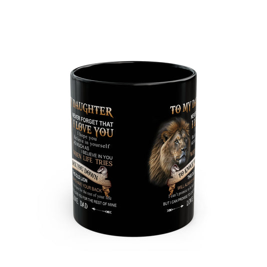Black Mug (11oz, 15oz) To my Daughter from Dad BlackMug FBA