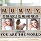 VIRAGIL Personalized Mom Gift - Mommy To The World You Are One Person Canvas, Happy Mothers Day Gift From Son, Canvas Mothers Day, Mum Gift From Kids, Custom Poster Frame Bespoke Gift Mummy