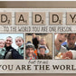 Customized Daddy To The World You Are One Person But To Us You Are The World Canvas, Father's Day Gifts For Dad, Grandpa|Custom Photo Poster/Canvas Art