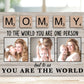 VIRAGIL Personalized Mom Gift - Mommy To The World You Are One Person Canvas, Happy Mothers Day Gift From Son, Canvas Mothers Day, Mum Gift From Kids, Custom Poster Frame Bespoke Gift Mummy