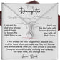 NACIE VARILFLOW To My Beautiful Daughter Gifts, Amazing Gifts To Daughter From Dad, Necklace To My Daughter From Mom, Graduation Christmas Jewelry Gifts To My Daugther With Message Card and Gift Box
