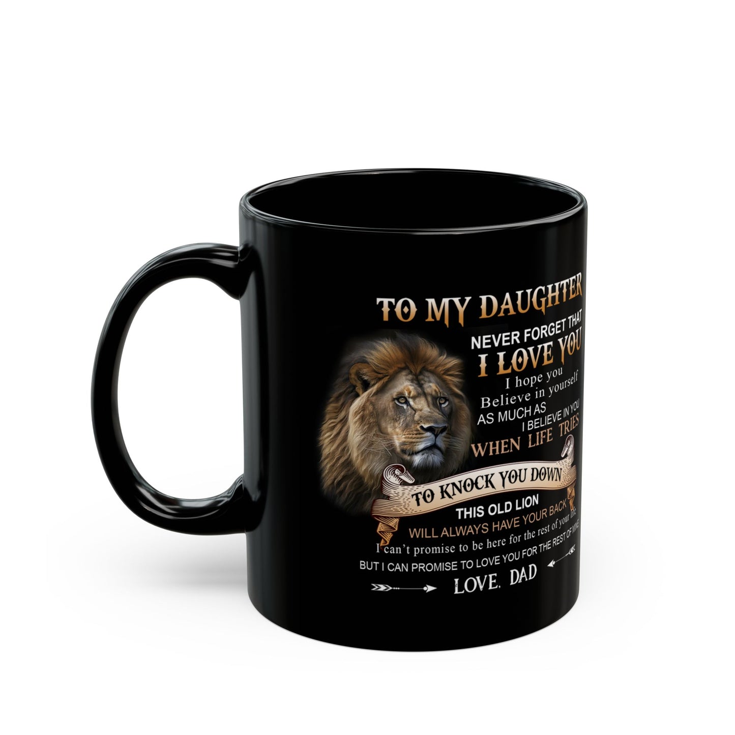 Black Mug (11oz, 15oz) To my Daughter from Dad BlackMug FBA
