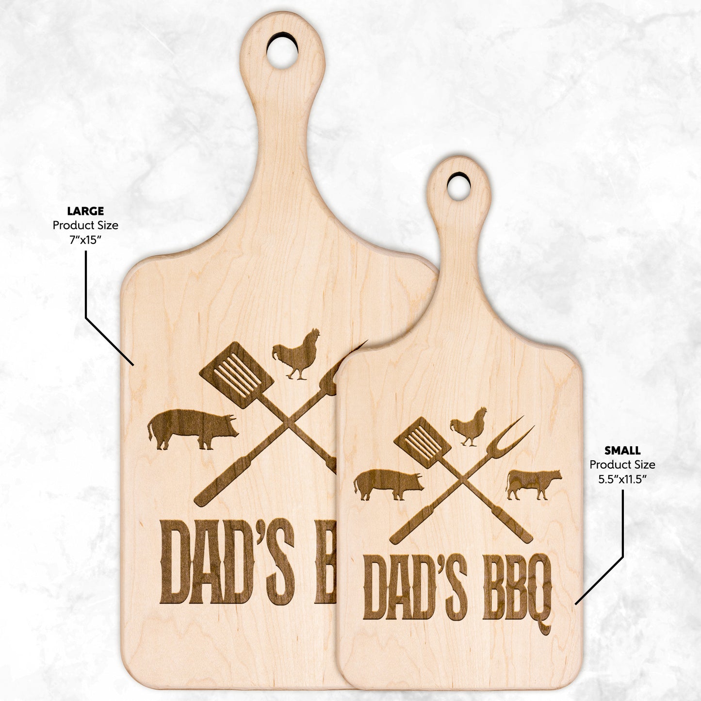 DadBBQ mẫu 7 gà bò lượn Thớt teelaunch version dọc