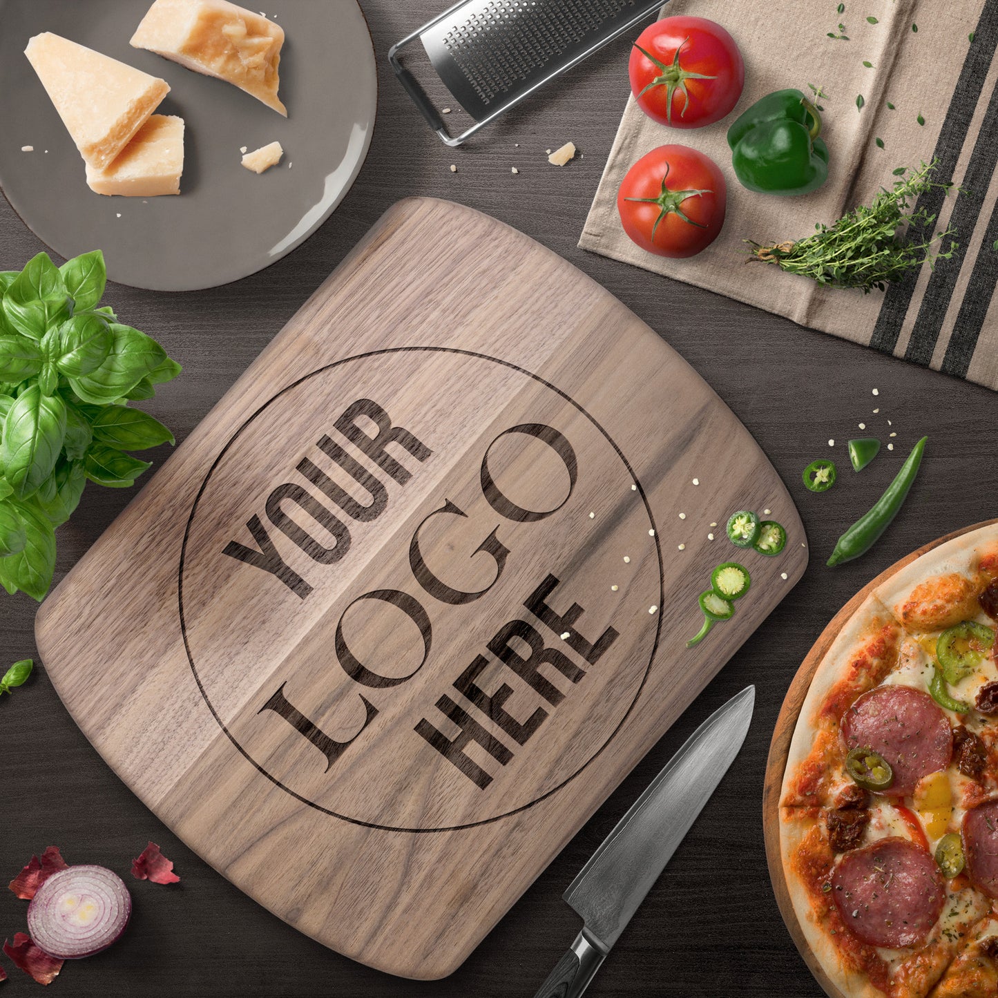 Your logohere mẫu 12 Thớt teelaunch version ngang