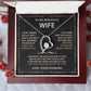 To My Beautiful Wife Necklace With Message Card, Anniversary Birthday Gift for Wife, Wife Gift From Husband, Sentimental Gift for Wife, Birthday Gift for Wife on Valentine Gifts To Wife from Husband Forever Love not Earing Template