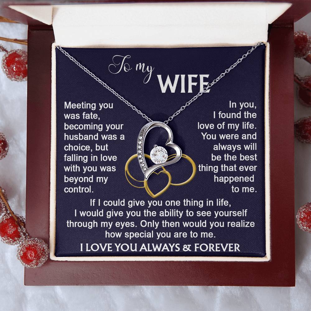 To My Beautiful Soulmate Necklace For Women, I Love You Jewelry To My Wife Necklace Gift for Women From Lover Husband Amazing Forever Love Gifts Boxes For Women, Soulmate Necklace For